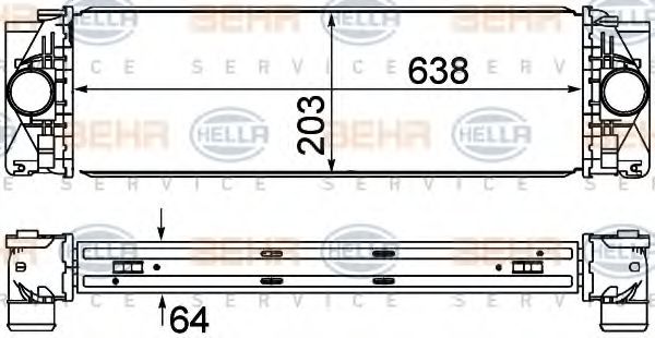 Интеркулер HELLA 8ML 376 777-404 BEHR HELLA SERVICE Version ALTERNATIVE