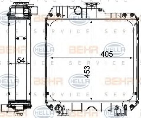 Радиатор, охлаждение двигателя HELLA 8MK 376 792-491