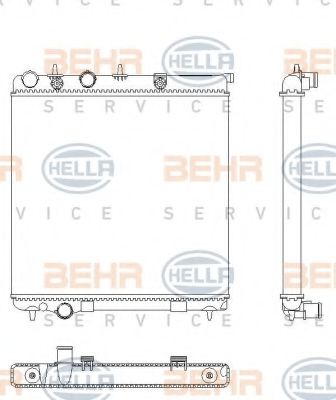 Радиатор, охлаждение двигателя HELLA 8MK 376 901-071