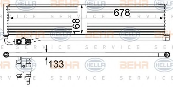 Масляный радиатор, автоматическая коробка передач HELLA 8MO 376 999-561