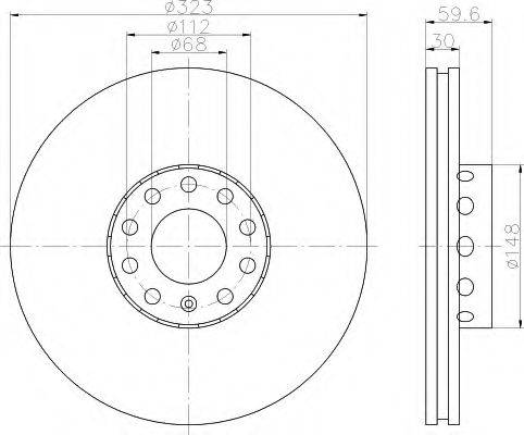 Тормозной диск HELLA 8DD 355 118-611