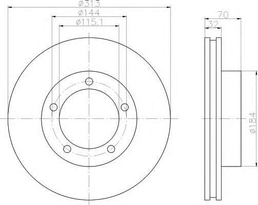 Тормозной диск HELLA 8DD 355 118-591