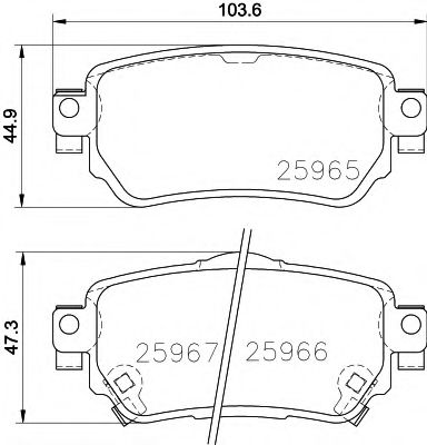 Тормозные колодки HELLA 8DB 355 021-491