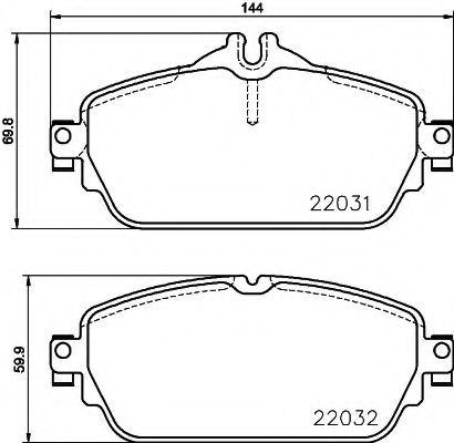 Тормозные колодки HELLA 8DB 355 021-551