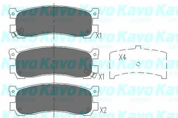 Тормозные колодки KAVO PARTS KBP-4543