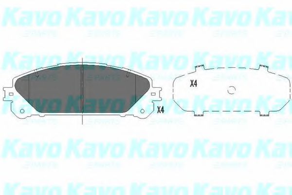 Тормозные колодки KAVO PARTS KBP-9116