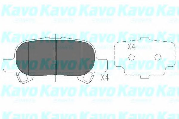 Тормозные колодки KAVO PARTS KBP-9119