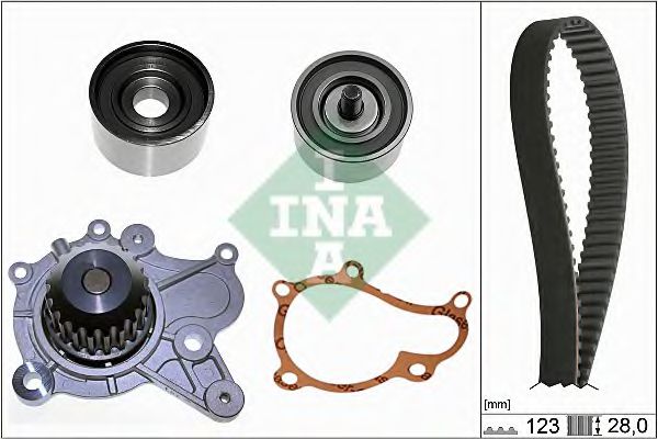 Помпа + комплект ГРМ INA 530 0502 30