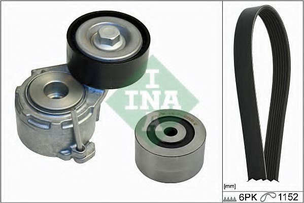 Комплект поликлинового ремня INA 529 0019 10
