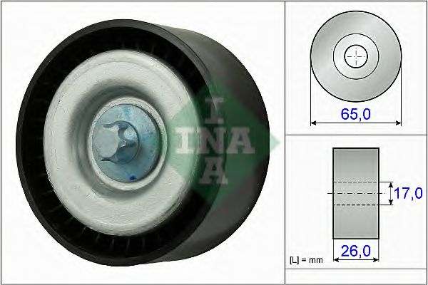Направляющий / паразитный ролик  поликлинового ремня INA 532 0777 10