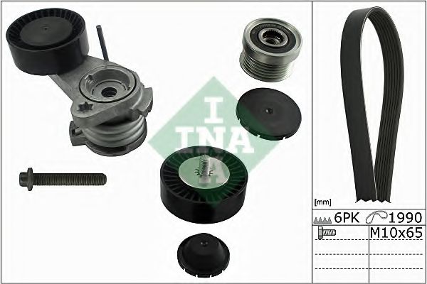 Комплект поликлинового ремня INA 529 0031 10
