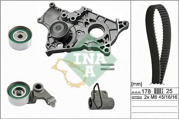 Помпа + комплект ГРМ INA 530 0543 30