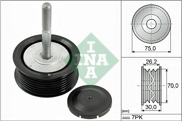 Направляющий / паразитный ролик  поликлинового ремня INA 532 0792 10