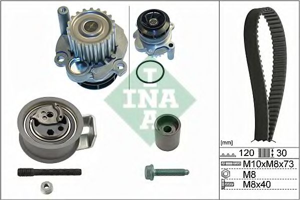 Помпа + комплект ГРМ INA 530 0091 31