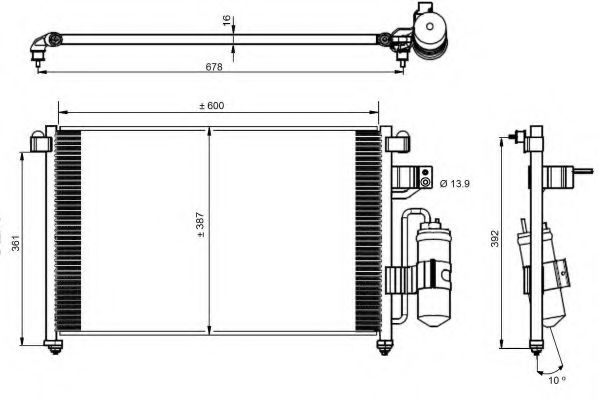 Радиатор кондиционера NRF 350016