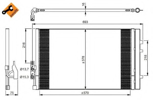 Радиатор кондиционера NRF 350036