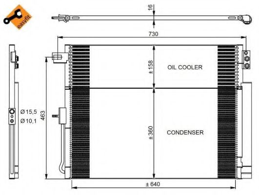 Радиатор кондиционера NRF 350038