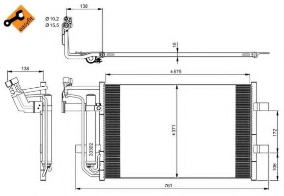 Радиатор кондиционера NRF 350039