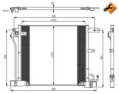 Радіатор кондиціонера NRF 350040