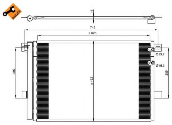Радиатор кондиционера NRF 350041