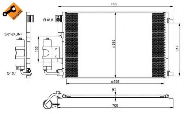 Радиатор кондиционера NRF 350042