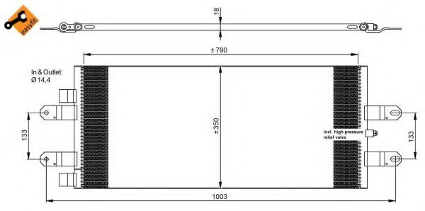 Радиатор кондиционера NRF 350043