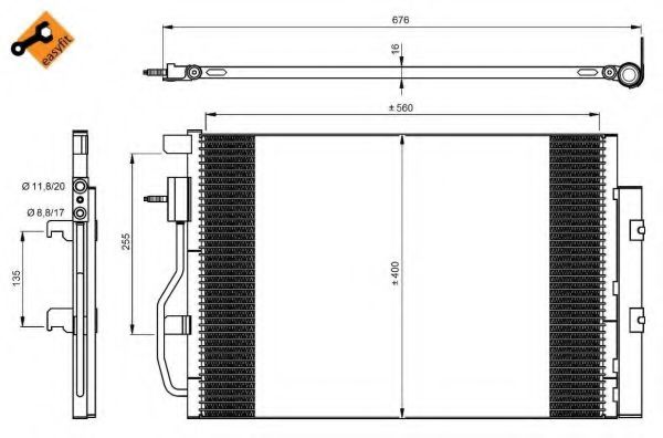 Радиатор кондиционера NRF 350044