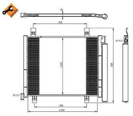Радиатор кондиционера NRF 350045