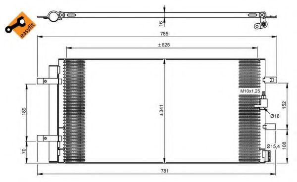 Радиатор кондиционера NRF 350046 EASY FIT