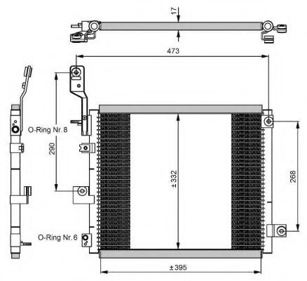 Радіатор кондиціонера NRF 350047