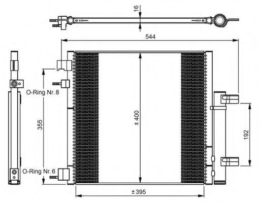 Радіатор кондиціонера NRF 350048