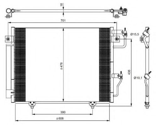 Радиатор кондиционера NRF 350049