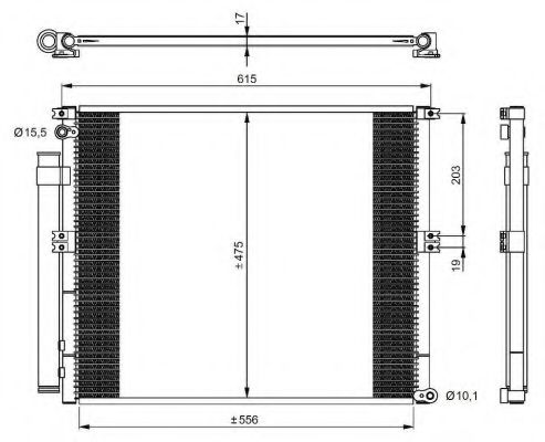 Радіатор кондиціонера NRF 350050