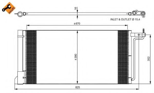 Радиатор кондиционера NRF 350051