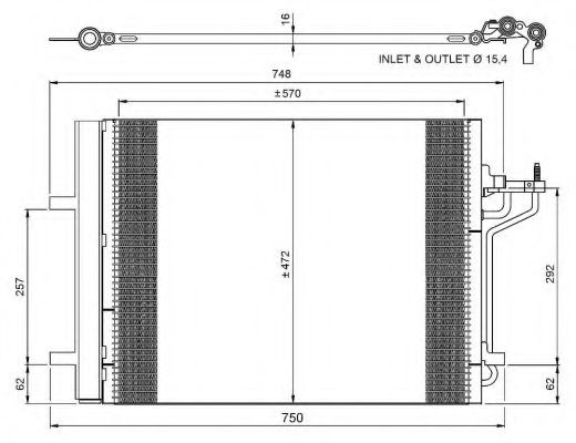 Радиатор кондиционера NRF 350052