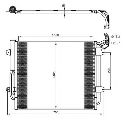 Радиатор кондиционера NRF 350054