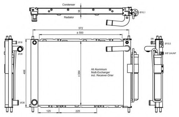 Радиатор кондиционера NRF 350055