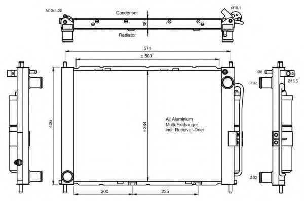 Радіатор кондиціонера NRF 350056
