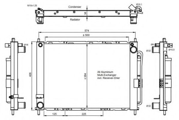 Радіатор кондиціонера NRF 350057