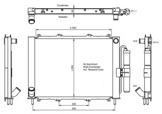 Радиатор кондиционера NRF 350058