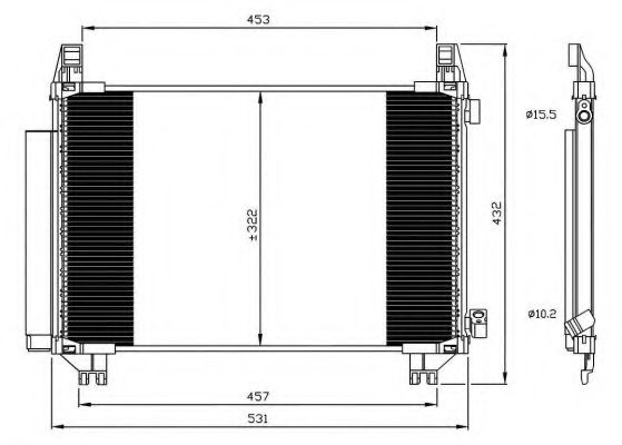 Радиатор кондиционера NRF 350062