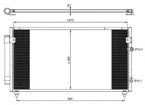 Радиатор кондиционера NRF 350072