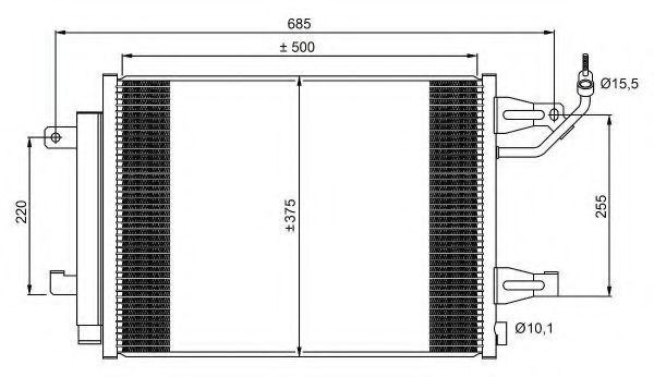 Радиатор кондиционера NRF 350073