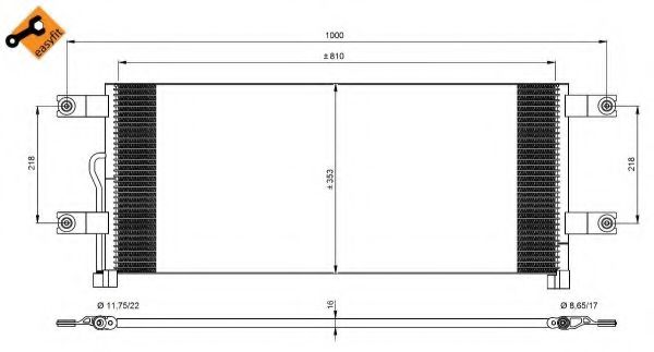 Радиатор кондиционера NRF 350074