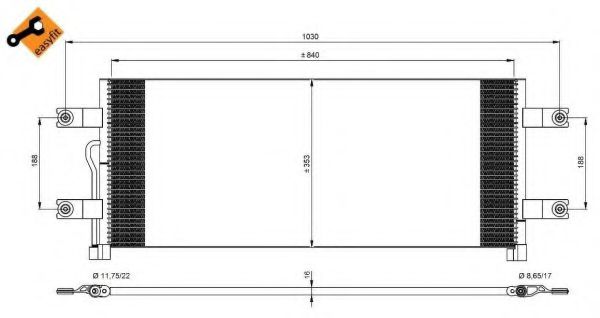 Радіатор кондиціонера NRF 350075