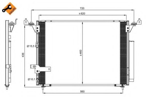 Радіатор кондиціонера NRF 350076
