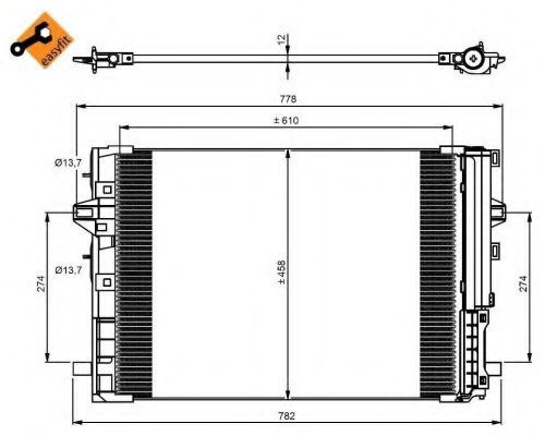 Радиатор кондиционера NRF 350081