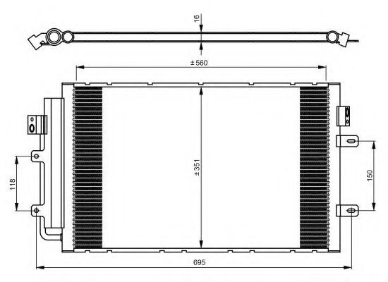 Радіатор кондиціонера NRF 350083