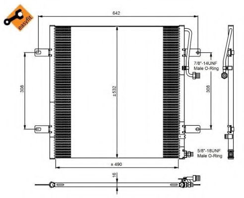 Радиатор кондиционера NRF 350084