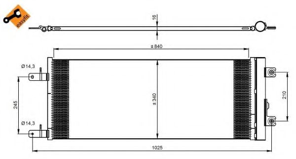 Радиатор кондиционера NRF 350085
